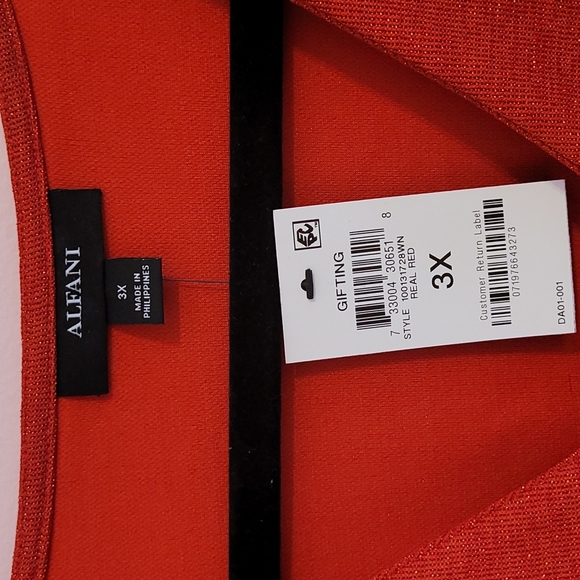 Alfani Plus Size Red Sparkling top - Picture 2 of 6